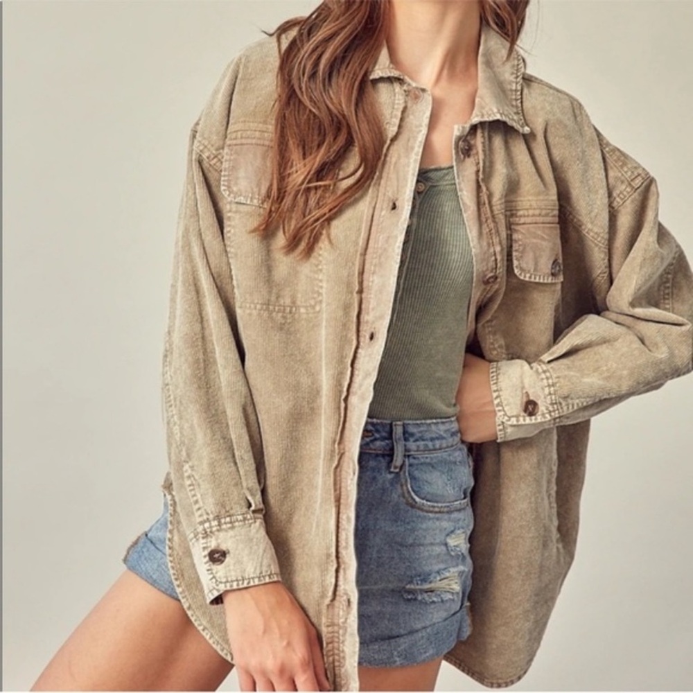 Mustard Seed Beige Utility Jacket